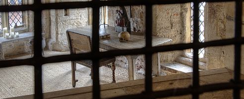 The guard room provides another chilling step back in time.